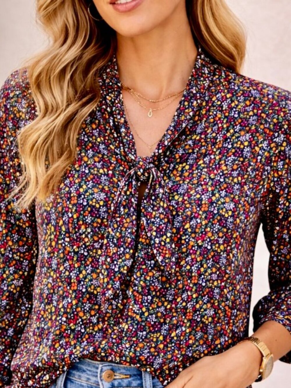 J.Crew women's button down blouse size med navy floral